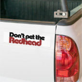 REDHEADを気に入らない バンパーステッカー (トラック上)