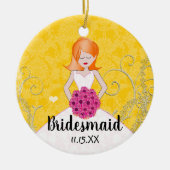 Redhead Bridesmaidは色を選ぶ好み セラミックオーナメント (正面)
