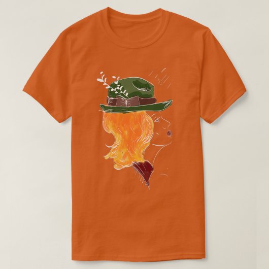 RedHead GreenHat Tシャツ (デザイン正面)