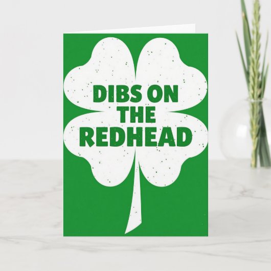 Redhead Luck St Patricks Day Card カード (正面)