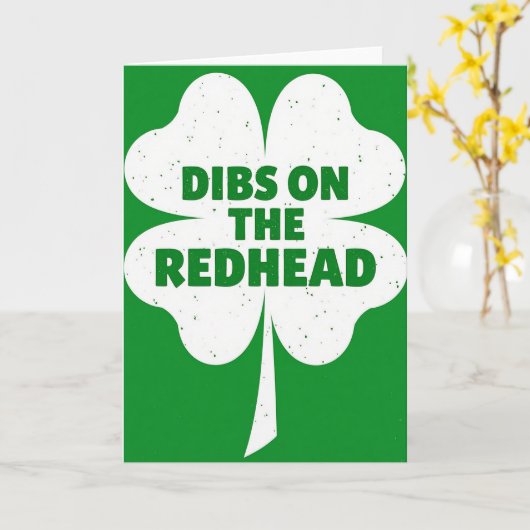 Redhead Luck St Patricks Day Card カード (黄色い花)
