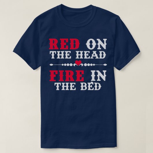Redhead Red On The Head Fire In The Bed Womens Ava Tシャツ (デザイン正面)
