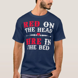 Redhead Red On The Head Fire In The Bed Womens Ava Tシャツ