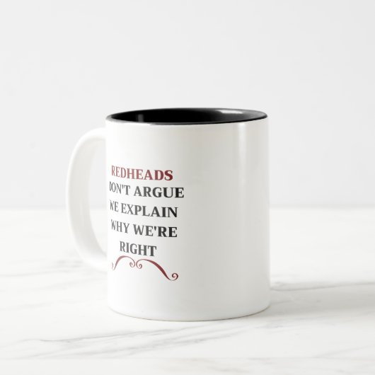 REDHEADS我々は我々が正しい理由を説明しない ツートーンマグカップ (正面左)