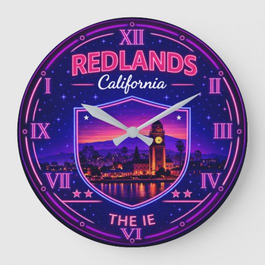 Redlands California ラージ壁時計 (正面)