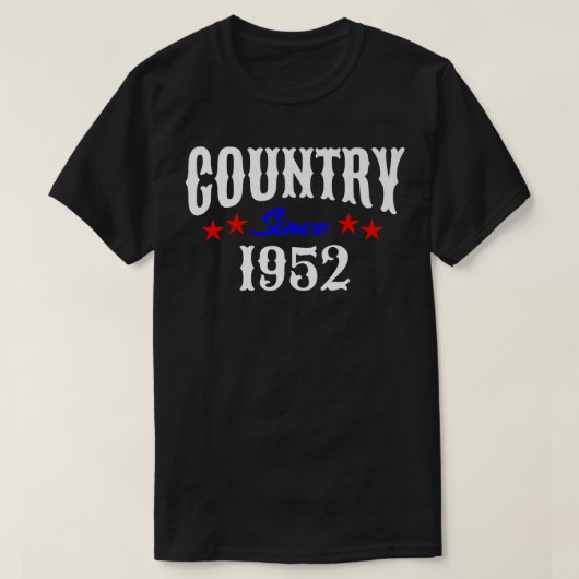 Redneck 70 Year Old Born in 1952 Country Music 70t Tシャツ (デザイン正面)