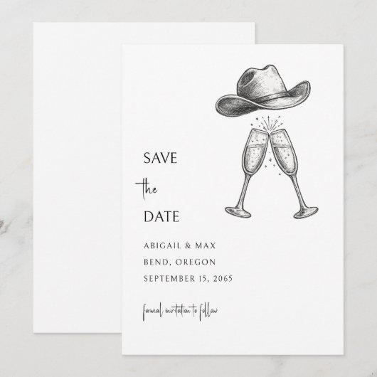 Redneck Wedding Save the Date セーブザデート (正面/裏面)