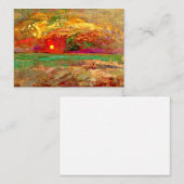 Redon – サンセット、カラフルアートワーク ノートカード (正面/裏面)