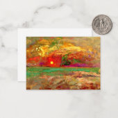 Redon – サンセット、カラフルアートワーク ノートカード (正面/裏面インサイチュ)