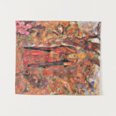 Redon – 花の間の仏歩く タペストリー (正面(横))