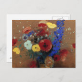 Redon：野生の花， C1912 ポストカード (正面/裏面)