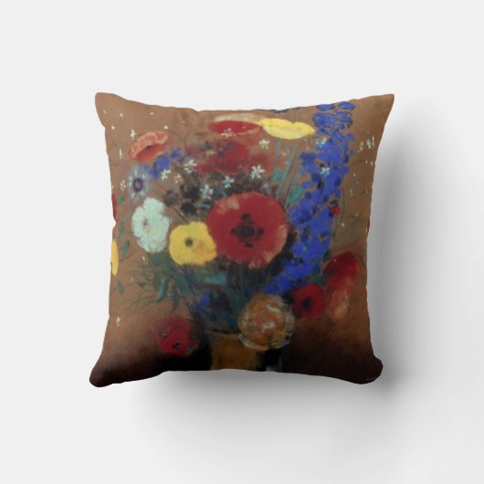 Redon: 野生花、C1912 クッション (裏面)