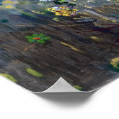 Redon – 黄色い背景の木 ポスター (角)