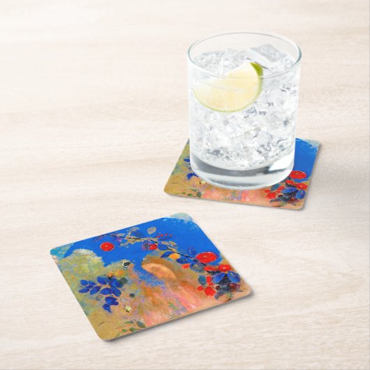 Redon、Archの下のプロファイル スクエアペーパーコースター (インサイチュ)