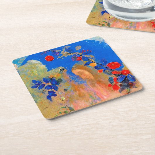 Redon、Archの下のプロファイル スクエアペーパーコースター (アングル)