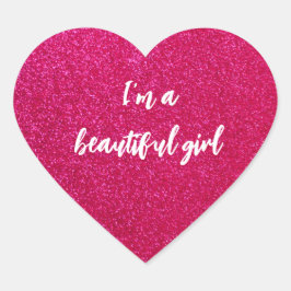 Redonda Inspirational bodypositive phrase ハートシール