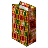 Redondos geram formas vermelhas, verdes e douradas スモールペーパーバッグ (正面アングル)