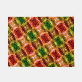 Redondos gerando formas vermelhas、verdes、dourado ドアマット (正面)