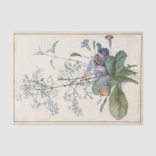 Redouteによる昆虫の花束 薄葉紙 (正面)