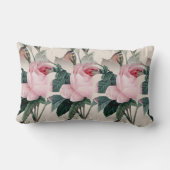 Redouteのばら色の蝶ヴィンテージのプリントのLumbarの枕 ランバークッション (裏面)