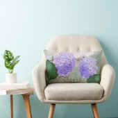 Redouteの紫色のアジサイのLumbarの装飾用クッション ランバークッション (椅子)