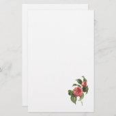 Redouté著共通のツバキ(ツバキのjaponica) 便箋 (正面/裏面)