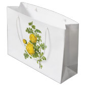 Redouté著黄色バラ(ローザのsulfurea) ラージペーパーバッグ (裏面アングル)