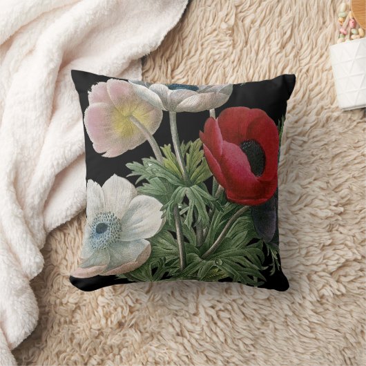 Redoute: アネモネ1833年 クッション (ブランケット)