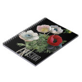 Redoute: アネモネ1833年 ノートブック (左側)