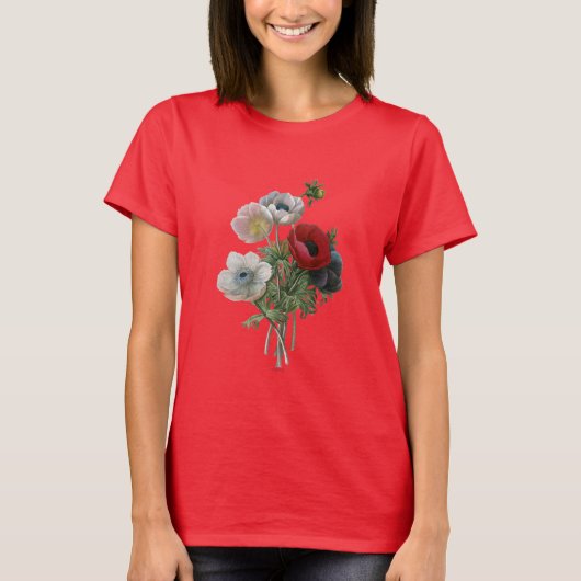 Redoute: Anemone, 1833 Tシャツ (正面)