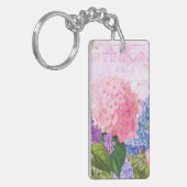 Redoute Flowers Rectangle (両面)キーチェーン キーホルダー (正面左)