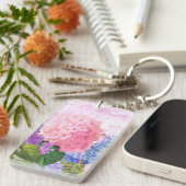 Redoute Flowers Rectangle (両面)キーチェーン キーホルダー (正面右)