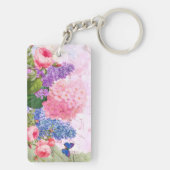 Redoute Flowers Rectangle (両面)キーチェーン キーホルダー (裏面)