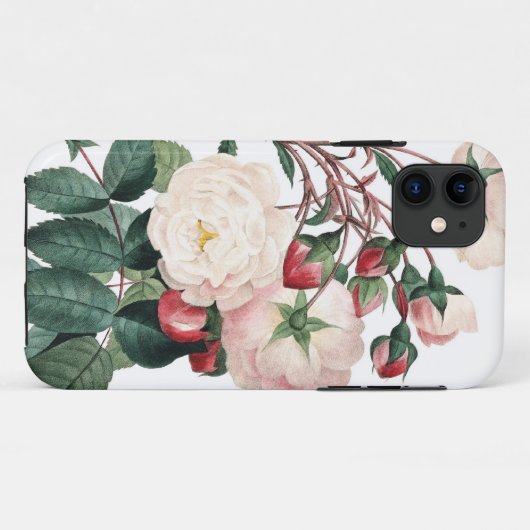 Redoute Lesのバラのヴィンテージのイメージのバラ Case-Mate iPhoneケース (裏面(横))