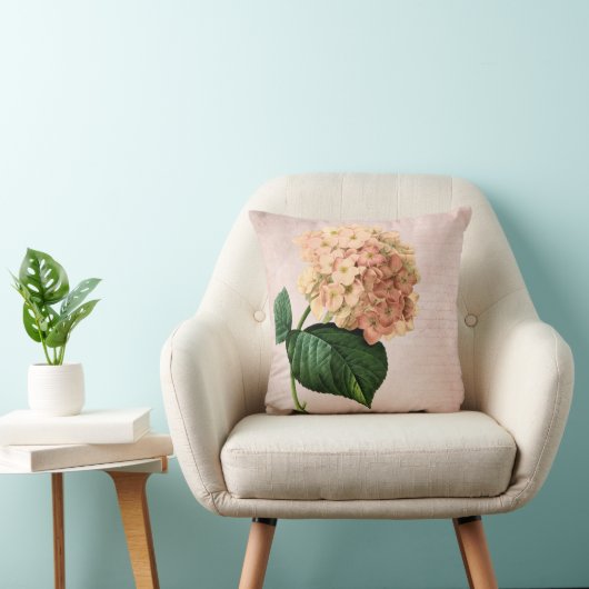 Redoute Peach Hydrangea Pillow クッション (椅子)