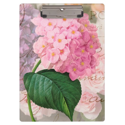 Redoute Pink Hydrangea Officeクリップボード クリップボード (正面)
