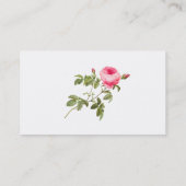 Redoute Pink Rose Flowers名刺 名刺 (裏面)