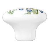 Redoutesのアイリスによっては植物の花柄が開花します セラミックノブ (側面)