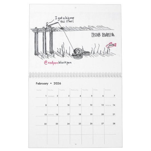 RedPenBlackPen 2021 カレンダー (2月 2026)