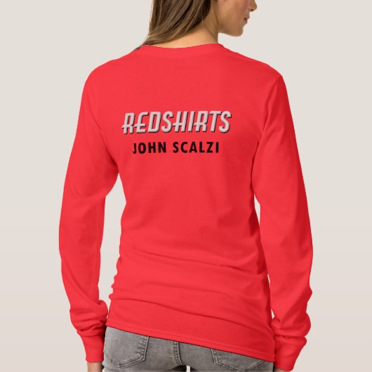 Redshirtの女性の長い袖 Tシャツ (裏面)