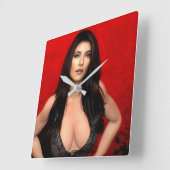 RedSide wall clock スクエア壁時計 (傾斜)