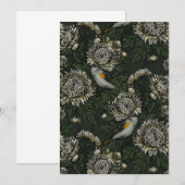 Redstarts in the chrysanthemums in green and white (正面/裏面)
