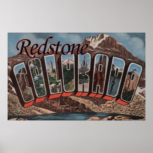 Redstone, Colorado - Large Letter Scenes ポスター (正面)