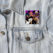 Redthreadの鋳造物ボタン(正方形) 缶バッジ (インサイチュ)