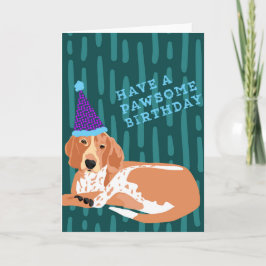 RedtickのCoonhoundのPawsomeのバースデー・カード カード