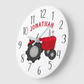 RedTractorパーソナライズされたウォールクロック ラージ壁時計 (傾斜)