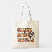 Reduce, Reuse, Recycle | ポジティブな社会メッセージ トートバッグ (裏面)