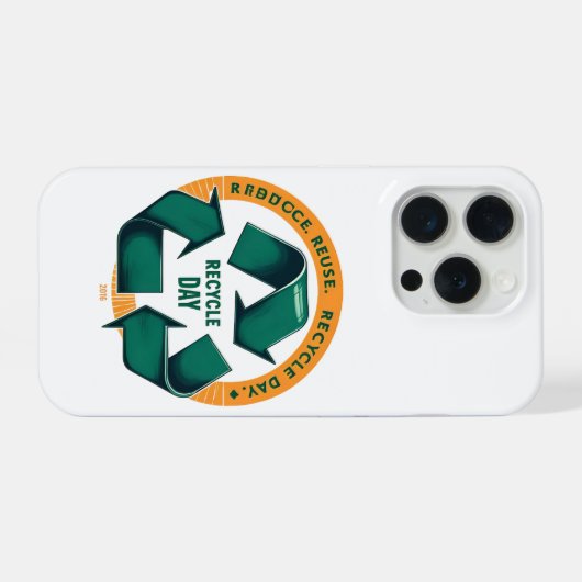 Reduce Reuse Recycle Eco Tee iPhoneケース (裏面横)