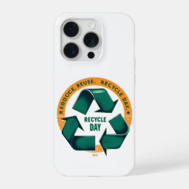 Reduce Reuse Recycle Eco Tee iPhone 15 Proケース