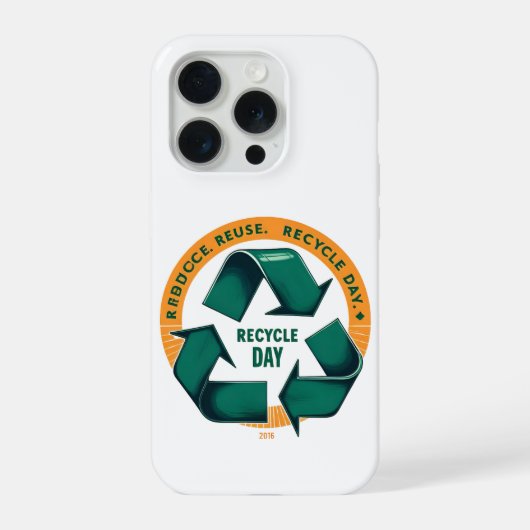 Reduce Reuse Recycle Eco Tee iPhoneケース (裏面)